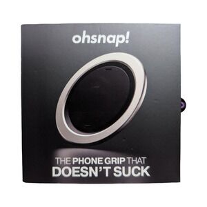 Nn6-O OhSnap Snap 4 Magnetic UltraThin Phone Grip & Stand Magsafe Black